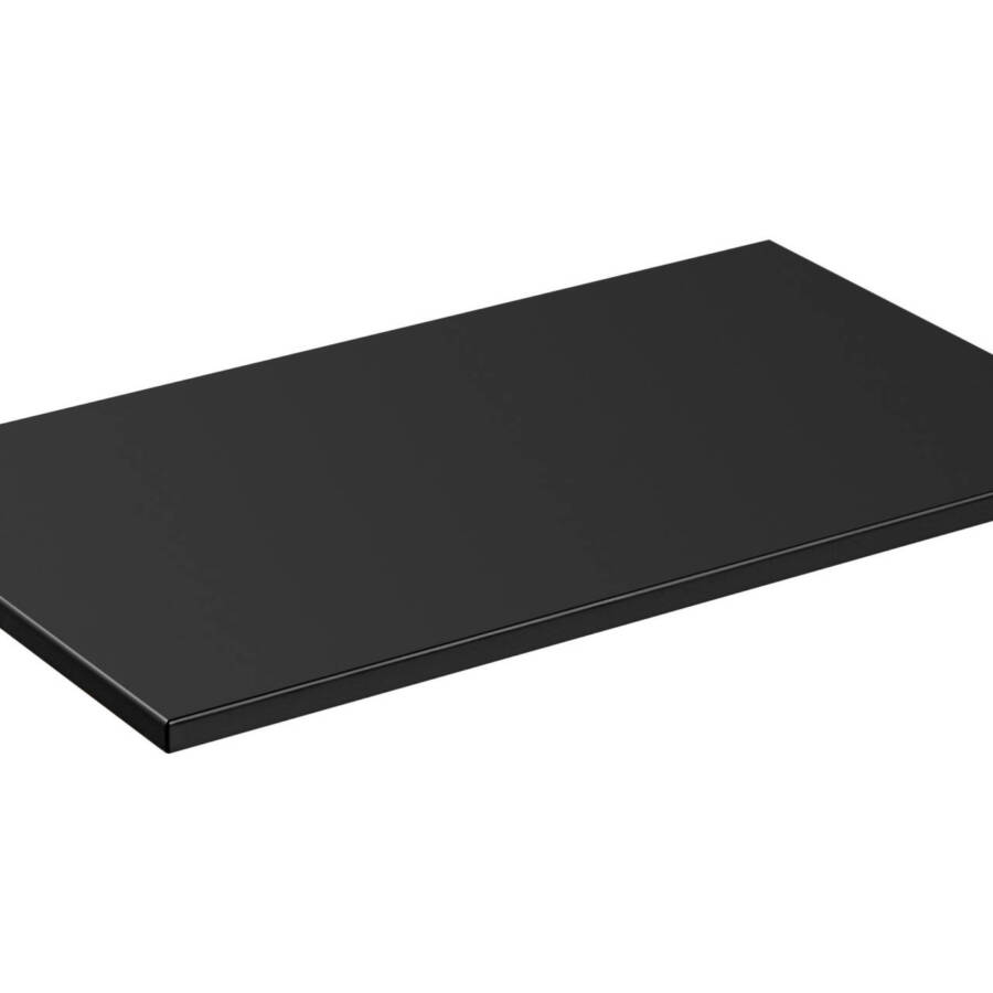 Blat łazienkowy 80 cm czarny mat pod umywalkę nablatową
