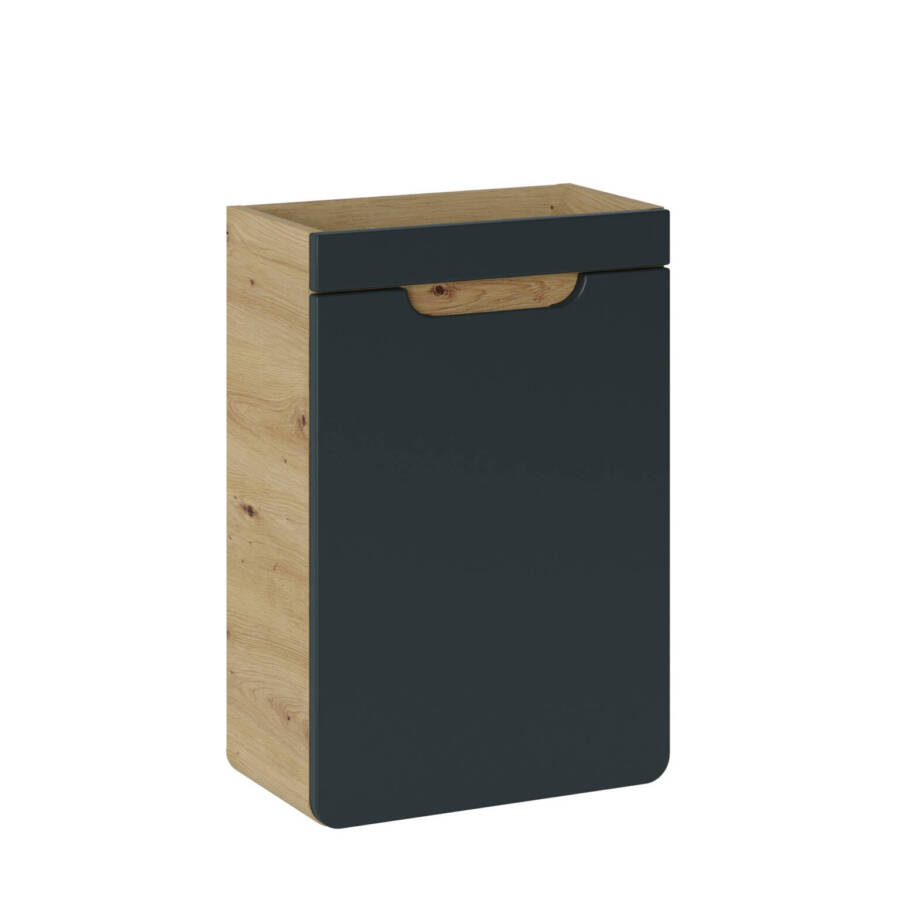 Szafka pod umywalkę 40 cm 1 drzwi dąb craft szary kosmos łazienka