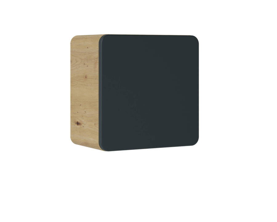 Szafka łazienkowa górna Qubik 35x35 cm dąb craft szary kosmos 1 drzwi 1