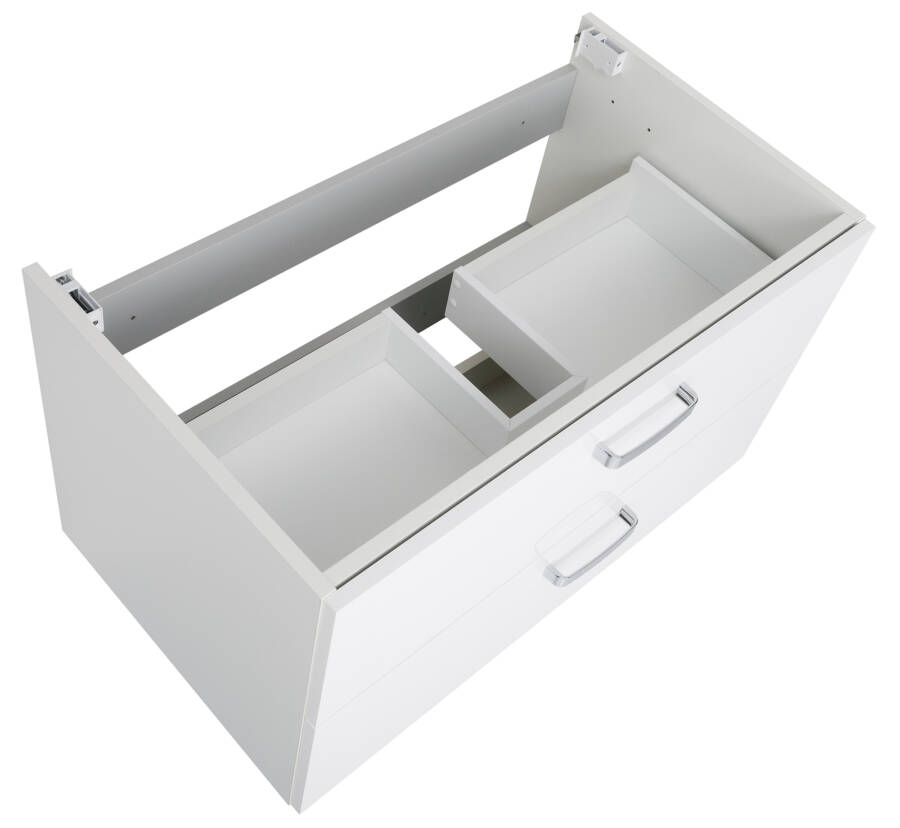 szafka łazienkowa 80 cm biały połysk szuflady
